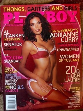 Playboy February 2006 Adrianne Curry Cover Illustrated Hugh Laurie Interview